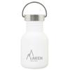 LAKEN Unisex - Adults Very Robust Stainless Steel Bottle 0.35L White with Vintage Lid 0.35 L view 1