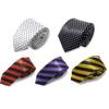 145CM Men's Tie Squared Dot Pattern Neck Tie Black White+Gift Box (A2) view 1