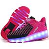 SDSPEED 7 Colors LED Rechargeable Kids Roller Skate Shoes with Single Wheel Shoes Sport Sneaker view 4