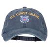 US Coast Guard Logo Embroidered Washed Cotton Twill Cap - Navy OSFM view 1