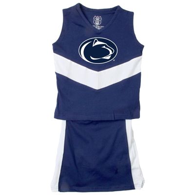 Wes and Willy Girls and Toddlers Game Day Cheering Outfit (Penn State, 4)