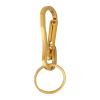Alsmiley 2pcs Stainless Steel Carabiner Clip Retractable Ring Set Keychain Quick Release Hooks for Men Women Gold view 2