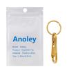 Alsmiley 2pcs Stainless Steel Carabiner Clip Retractable Ring Set Keychain Quick Release Hooks for Men Women Gold view 4
