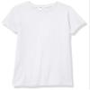 AquaGuard Girls' Big Sportswear Fine Jersey Longer Length T-Shirt, White, M