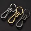 Alsmiley 3pcs Stainless Steel Carabiner Clip Retractable Ring Set Keychain Quick Release Hooks for Men Women Black/Gold/Silver