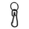 Alsmiley 3pcs Stainless Steel Carabiner Clip Retractable Ring Set Keychain Quick Release Hooks for Men Women Black/Gold/Silver view 2