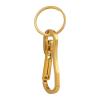 Alsmiley 3pcs Stainless Steel Carabiner Clip Retractable Ring Set Keychain Quick Release Hooks for Men Women Black/Gold/Silver view 3
