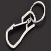 Alsmiley 3pcs Stainless Steel Carabiner Clip Retractable Ring Set Keychain Quick Release Hooks for Men Women Black/Gold/Silver view 4