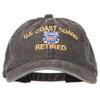 US Coast Guard Retired Embroidered Washed Cotton Twill Cap - Black OSFM view 1