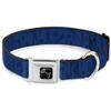 Dog Collar Seatbelt Buckle Golfing Silhouettes Collage Blues 11 to 17 Inches 1.0 Inch Wide view 1