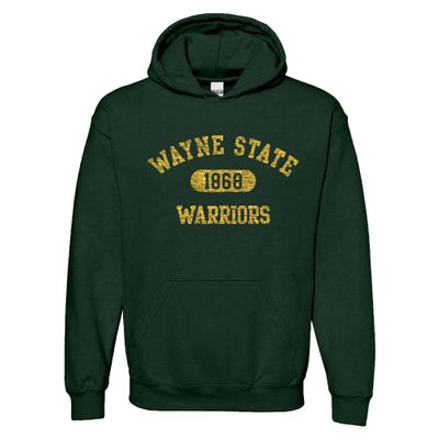 AH20 - Wayne State Warriors Athletic Arch HOODIE - 2X-Large - Forest