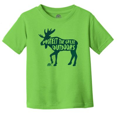 Great Outdoors Water-Based Screen Toddler T-Shirt - Lime/Green Ink - 3T