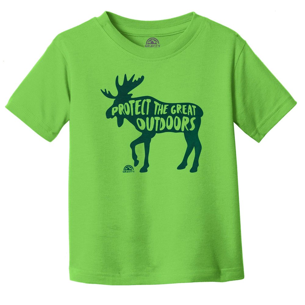 Great Outdoors Water-Based Screen Toddler T-Shirt - Lime/Green Ink - 3T