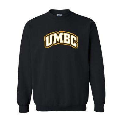 AW01 - UMBC Retrievers Basic Block CREW SWEATSHIRT - 2X-Large - Black