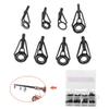Alomejor 80pcs Fishing Rod Guides Set ProStainless Steel 8 Sizes Eye Ring Sea Fishing Pole Line Set with Case for Saltwater Freshwater Fishing view 2