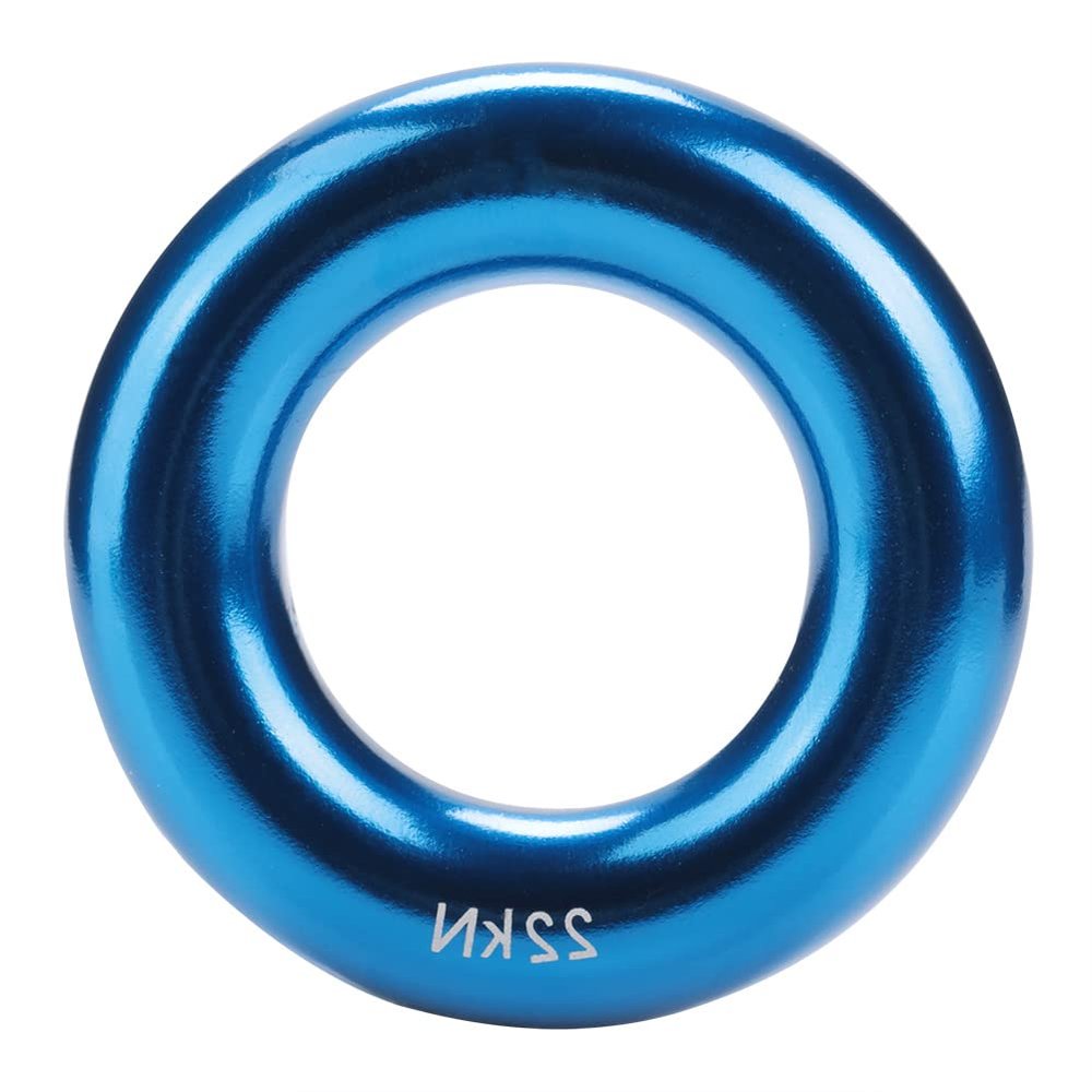Alomejor Large O Ring for Climbing Mountaineering Tension Round Rappel Aluminum Ring (Blue)