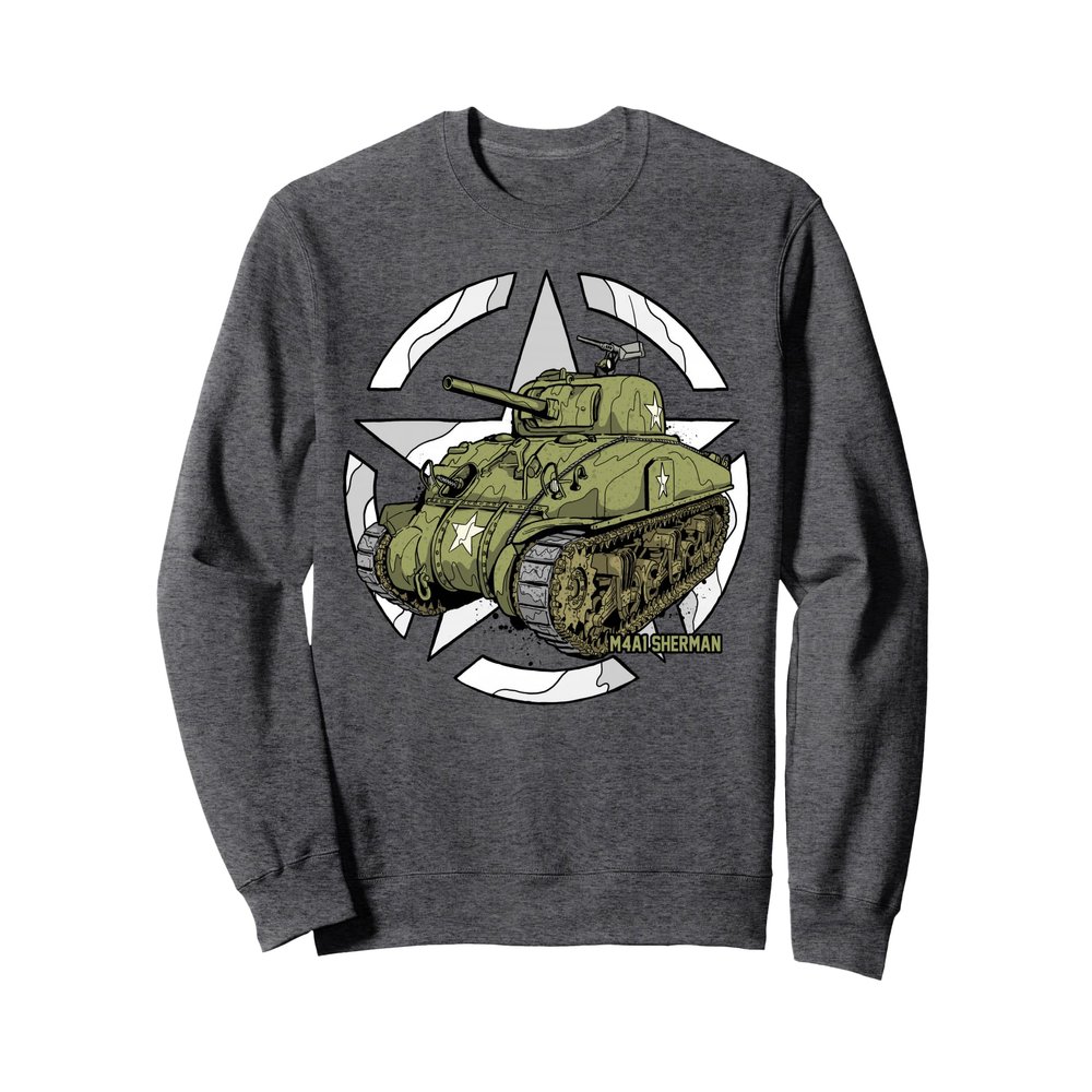 Sherman M4A1 WWII Army Tank History Vintage Sweatshirt