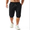 MAGCOMSEN Mens Capri 3/4 Pants Athletic Workout Joggers Cotton Slim Fit Below Knee Long Shorts with 3 Pockets Black 40 view 2