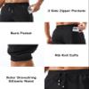 MAGCOMSEN Mens Capri 3/4 Pants Athletic Workout Joggers Cotton Slim Fit Below Knee Long Shorts with 3 Pockets Black 40 view 4