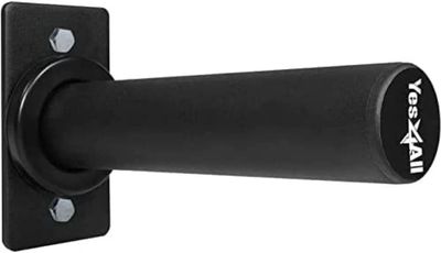 Yes4All Wall Mounted Weight Plate Holder - Fit 2inch Olympic Weight Plates, Protective Rubber Pad (Single)
