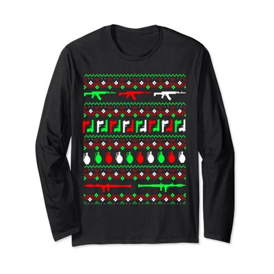 2nd Amendment Ugly Christmas Sweater Long Sleeve T Shirt Long Sleeve T-Shirt