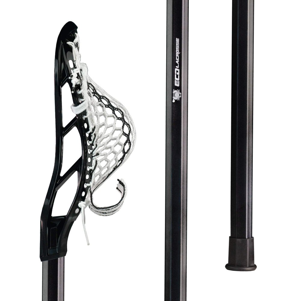 ECD Lacrosse Elite Setup - Bravo1 Black - HeroMesh SS Black Striker - Bravo1 30" Black