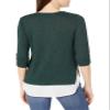 A. Byer Junior's Cinch Sleeve Top with Chiffon Hangdown, Pine, X-Large view 2