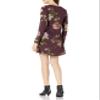 A. Byer Juniors Swing Dress, Burgundy Floral, Medium view 2