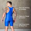 Elite Sports Mens wrestling singlets, Standard Singlet for Men Wrestling Uniform (Blue, Medium) view 3