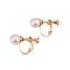Bridal Wedding Clip Earrings No Pierced Silver/Gold Plated Charm Jewelry Pearl earrings (8mm screw gold white) view 2