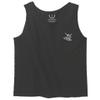 0153. Good Vibe Society Bones Hand Shaka Cool Vintage Graphic Men's Tank Top (Charcoal, Small) view 2