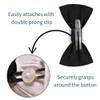Handmade Pre-Tied Clip on Bow Tie for Baby to Young Boy (Small, Black) view 2