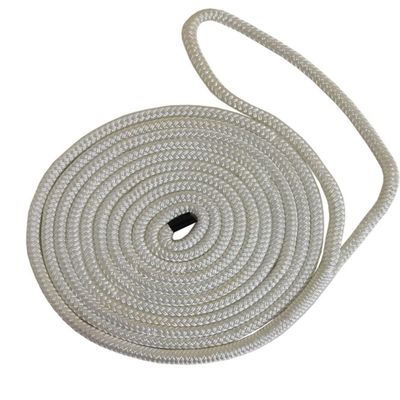 Buccaneer Rope Company 30-60020 1/2 inch x 20 ft. White Double Braid Dock Line
