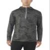 Russel Exclusive Men's Camo Jacquard Quarter Zip Hoodie (Grey Camo, X-Large XL, 46-48) view 1