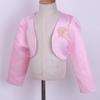Freebily Kids Girls' Long Sleeves Beaded Cardigan Bolero Jacket Pearls Shrug Short Flower Girls Dress Cover Up Pink 12-18 Months view 2