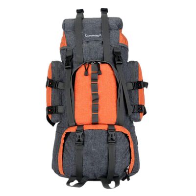 UNISTRENGH 55L Backpack Internal Frame Hiking Backpacking Lightweight Water Resistant Nylon Travel Packs with Rain Cover (Orange)