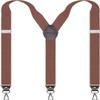 AYOSUSH Mens Suspenders with Hooks Heavy Duty Big and Tall Jeans Dark Brown Vintage 1920s Retro view 1