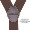 AYOSUSH Mens Suspenders with Hooks Heavy Duty Big and Tall Jeans Dark Brown Vintage 1920s Retro view 4