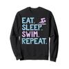 Eat Sleep Swim Repeat Swimmer Sweatshirt view 1