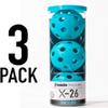 Franklin Sports X-26 Pickleballs - Indoor - 3 Pack - USAPA Approved - Blue view 4