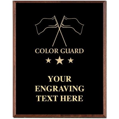 Color Guard Plaques, Custom Engraved Color Guard Trophy Plaque Award, Great Customizable Color Guard Gift Prime