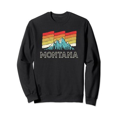 Retro Montana Mountains Sweatshirt - Vintage