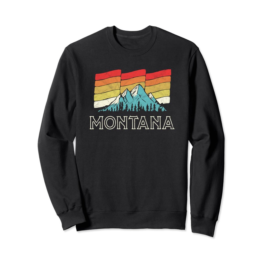 Retro Montana Mountains Sweatshirt - Vintage