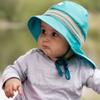 Baby Sun Hat: Neck Flap Sunblock and Chin Straps, Organic Cotton UV 80 (44cm / 6-8 Months, Pink) view 3