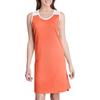 AquaGuard Women's Scoop Neck Racerback Tank Semi-Fitted Sleeveless Dress, Papaya/White, L view 1