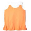AquaGuard Women's Scoop Neck Racerback Tank Semi-Fitted Sleeveless Dress, Papaya/White, L view 2