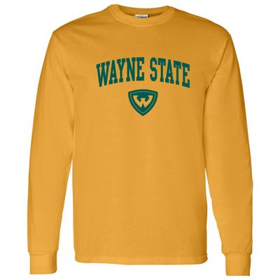 AL03 - Wayne State Warriors Arch Logo Long Sleeve - 3X-Large - Gold