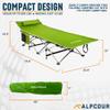 Alpcour Folding Camping Cot  Deluxe Collapsible Single Person Bed in a Bag w/Pillow for Indoor & Outdoor Use  Ultra Lightweight, Comfortable, Heavy Duty Design Holds Adults & Kids Up to 300 Lbs view 4