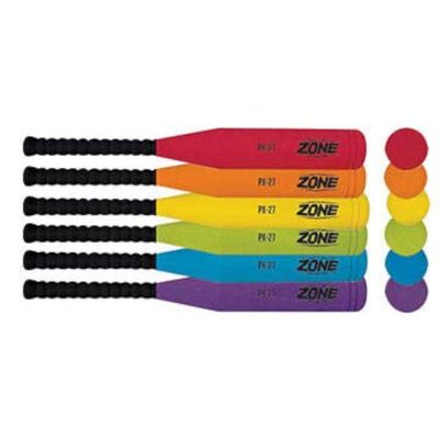 The Zone PX Foam Bottle Bat Set of 6-27" Wide Barrel or 29" Narrow Barrel, PX-27 Comes with Bats and Balls