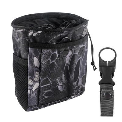 Drawstring Highend Rock Climbing Chalk Bag with a Carabiner Different Pockets for Climbing Bouldering, Gymnastics, Gym Pouch, Cross Fit and Lifting 1pcs (Black Camouflage)